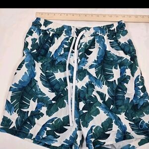 Calvin Klein Tropical Leaf Print Swim Shorts Mens Size Medium